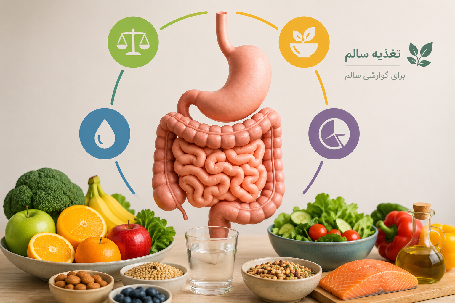 غذیهی سالم برای سلامت دستگاه گوارش